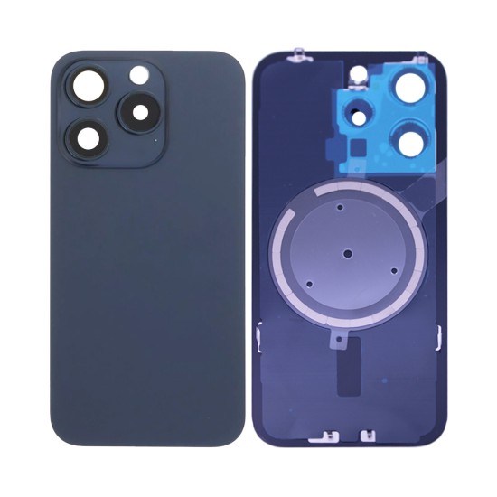 Tapa Trasera+Lente de Cámara Apple iPhone 15 Pro Azul Tapa Trasera+Lente de Cámara Apple iPhone 15 Pro Azul
